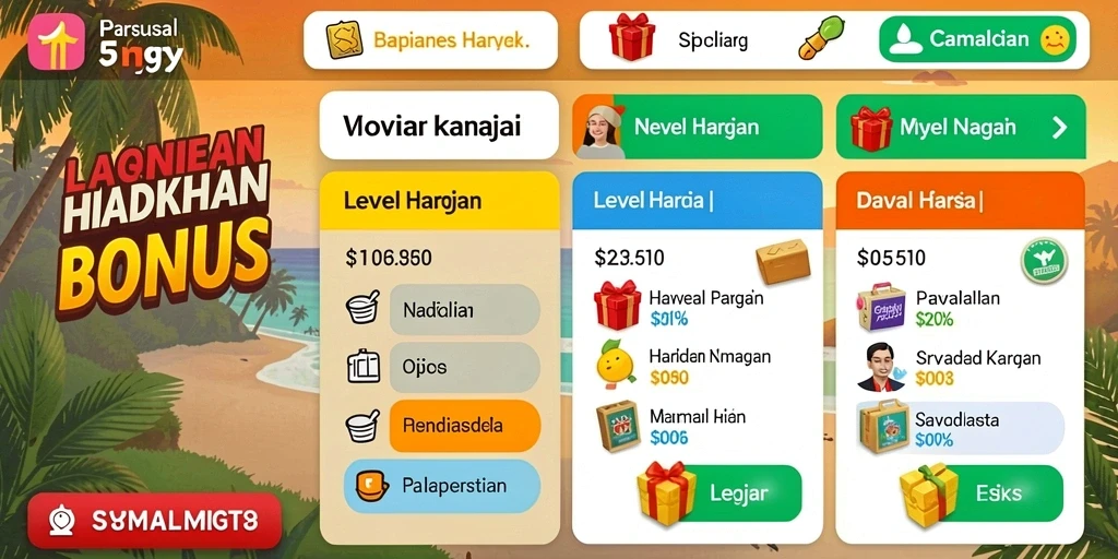 Fitur bonus menarik untuk setiap level.
