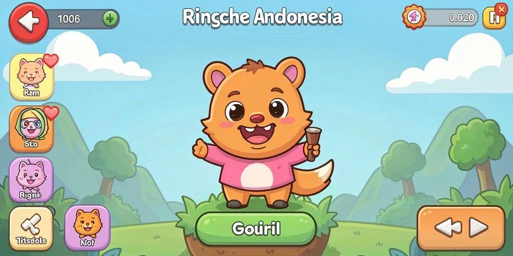 Screenshot dari momen seru dalam gameplay.